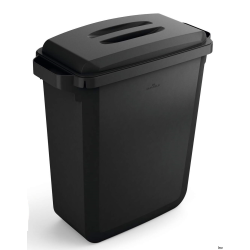 Kosz prostokątny 60l czarny Durable do odpadków i recyklingu, możliwość dokupienia pokrywki