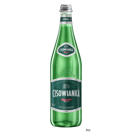 Cisowianka Woda Mineralna Niegazowana 0.7l Szklana Butelka Karton 12 Sztuk