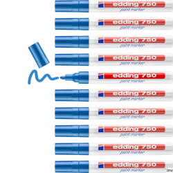 Marker lakierowy Edding 750 niebieski 2-4 mm końcówka okrągła do oznaczania powierzchni