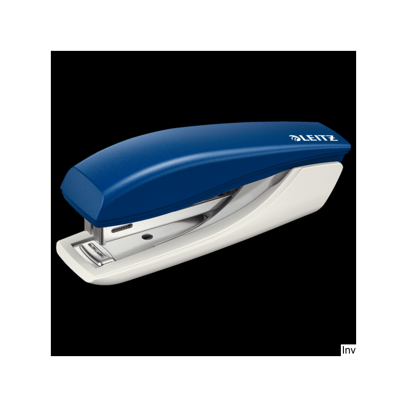 Zszywacz mini Leitz niebieski do 10 kartek 55170035 zintegrowany rozszywacz, ładowany od góry