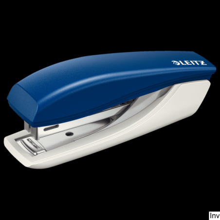Zszywacz mini Leitz niebieski do 10 kartek 55170035 zintegrowany rozszywacz, ładowany od góry