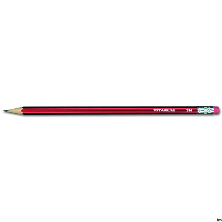 Ołówek techniczny z gumką 3H TITANUM 83721 (12 sztuk)