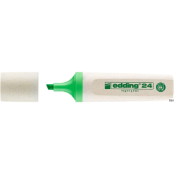 Zakreślacz ekologiczny Edding zielony 24/011, 10 sztuk, tusz na bazie wody, ścięta końcówka