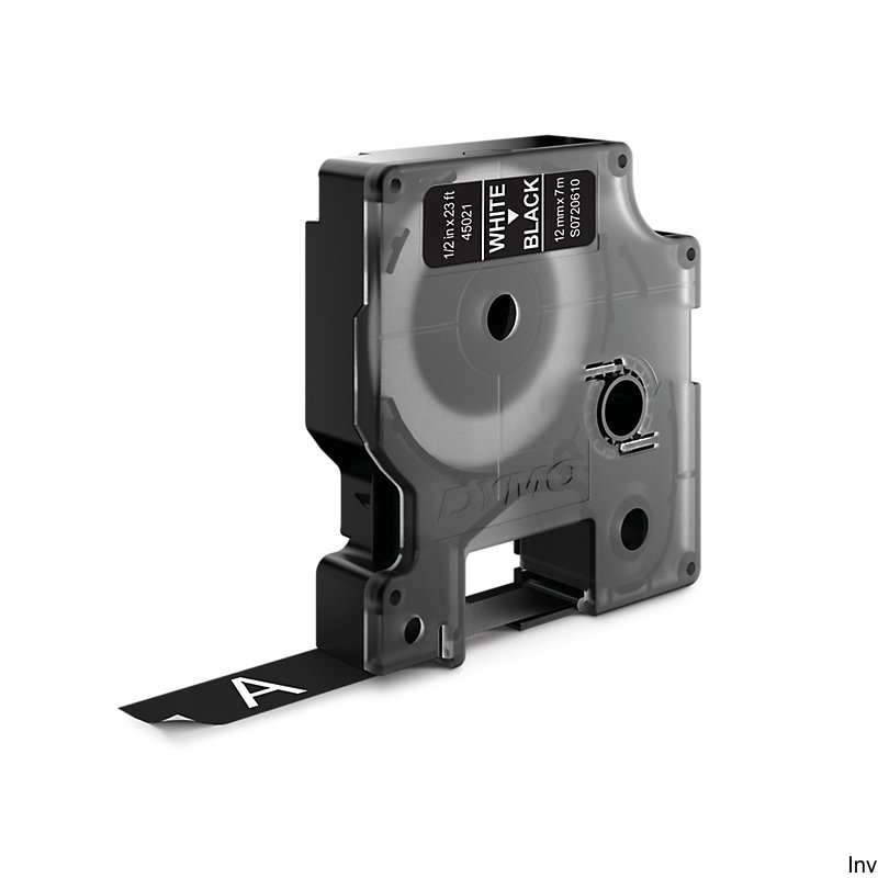 Zamiennik taśmy DYMO D1 12mm x 7m czarny nadruk na białym tle S0720530