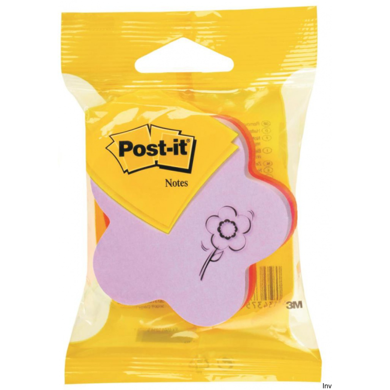 Post-It 3M Bloczek Kwiatek 225 sztuk, mix kolorów, gramatura 70-72 gsm