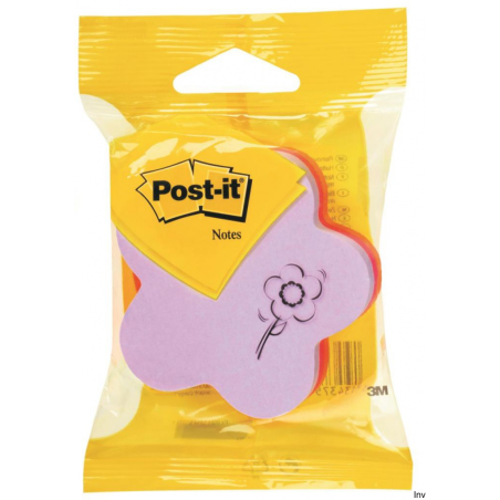 Post-It 3M Bloczek Kwiatek 225 sztuk, mix kolorów, gramatura 70-72 gsm