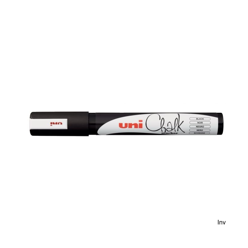 Marker kredowy czarny CHALK PWE-5M 2-3mm Uni do tablic suchościeralnych