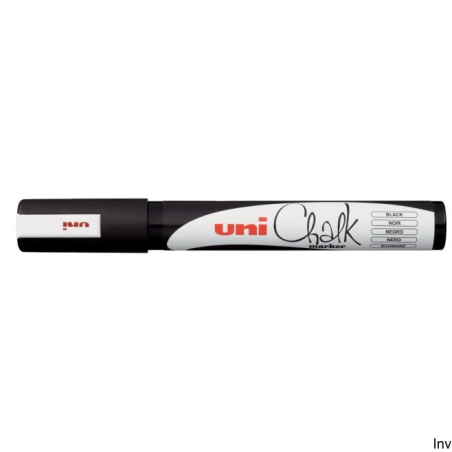 Marker kredowy czarny CHALK PWE-5M 2-3mm Uni do tablic suchościeralnych