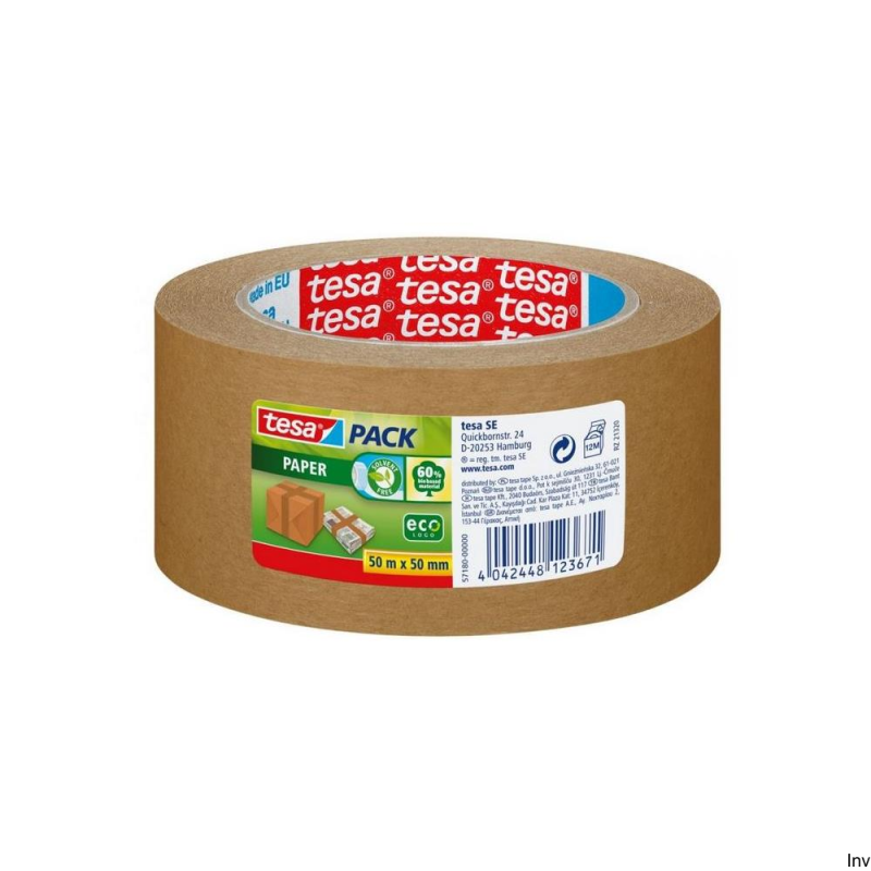 Taśma pakowa papierowa Tesa TESAPACK 50mm x 50m brązowa