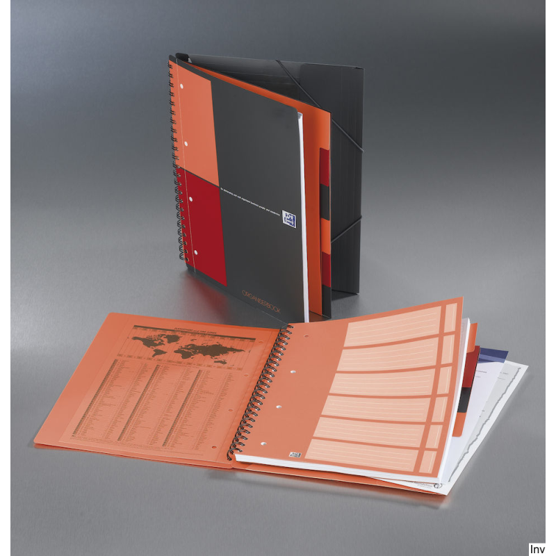 Kołonotatnik A4 80 kartek kratka z teczką Oxford Organiserbook International 100102777
