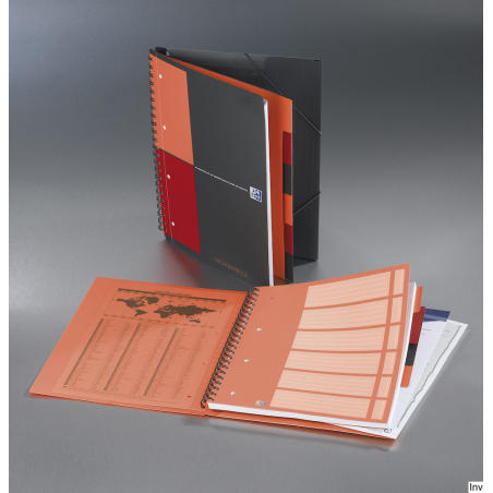 Kołonotatnik A4 80 kartek kratka z teczką Oxford Organiserbook International 100102777