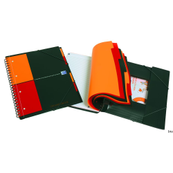 Kołonotatnik A4 80 kartek kratka z teczką Oxford Organiserbook International 100102777