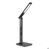 Lampka biurkowa Platinet LED 14W z zegarem, alarmem, termometrem i ładowarką USB, czarna