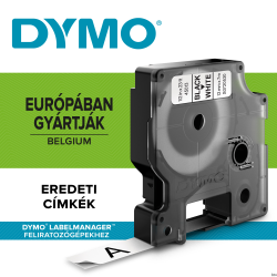 Taśma Dymo D1 12 mm x 7 m czarna/biała do drukarek etykiet