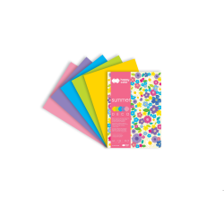 Blok papieru kolorowego Happy Color Deco Summer A4, 170g, 20 arkuszy, 5 kolorów