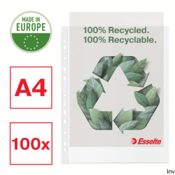Koszulka groszkowa A4 MAXI 100 mic. 100 sztuk Recycled Premium PP Esselte 627503