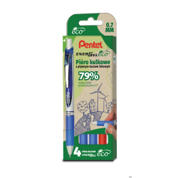 Pióro kulkowe ENERGEL ECO 4 sztuki PENTEL