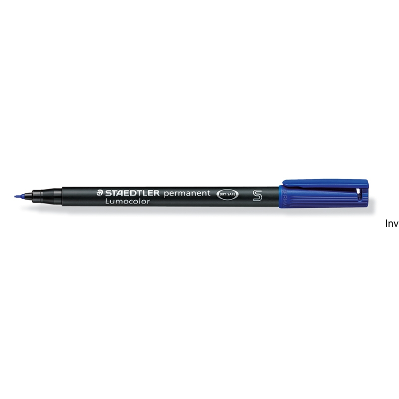 Foliopis permanentny Staedtler Lumocolor S313 niebieski, zestaw 4 sztuk
