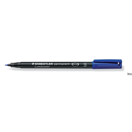 Foliopis permanentny Staedtler Lumocolor S313 niebieski, zestaw 4 sztuk