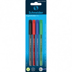 Długopis SCHNEIDER VIZZ, M, 4szt., blister, mix kolorów, 10 szt.