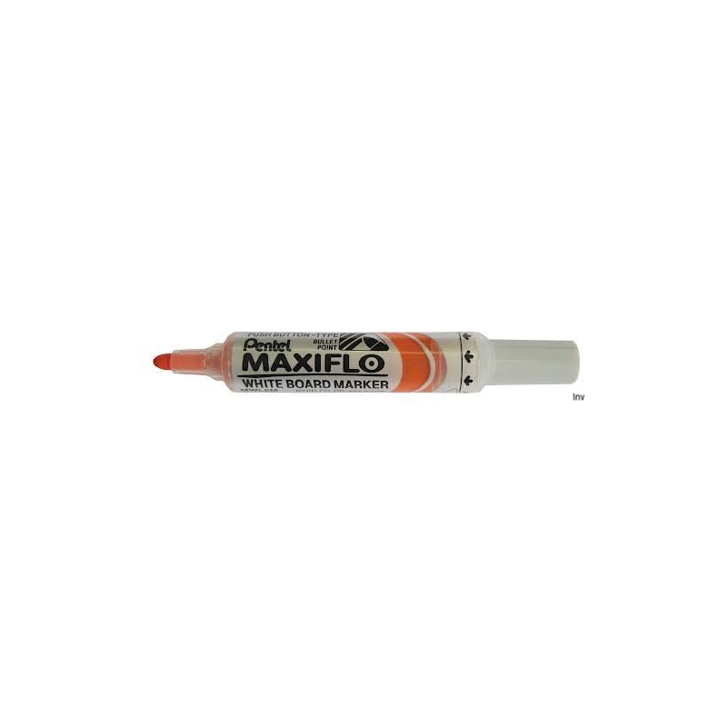 Marker suchościeralny pomarańczowy 4,0 mm MAXIFLO PENTEL z tłoczkiem do tablic białych i ceramicznych