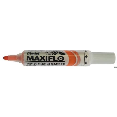 Marker suchościeralny pomarańczowy 4,0 mm MAXIFLO PENTEL z tłoczkiem do tablic białych i ceramicznych