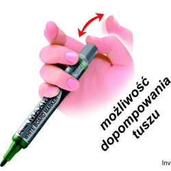 Marker suchościeralny pomarańczowy 4,0 mm MAXIFLO PENTEL z tłoczkiem do tablic białych i ceramicznych