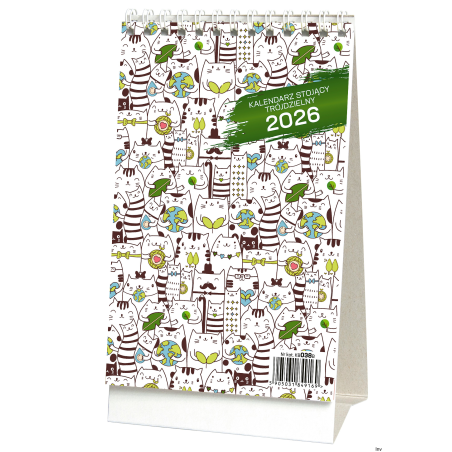 Kalendarz stojący trójdzielny KB038B Mix 2026 Wokół Nas