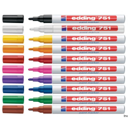 Marker lakierowy Edding 751 niebieski 1-2 mm okrągła końcówka