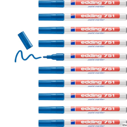 Marker lakierowy Edding 751 niebieski 1-2 mm okrągła końcówka