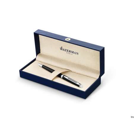 Długopis Waterman H_MISPH_RE czarny z chromowanymi wykończeniami w giftboxie