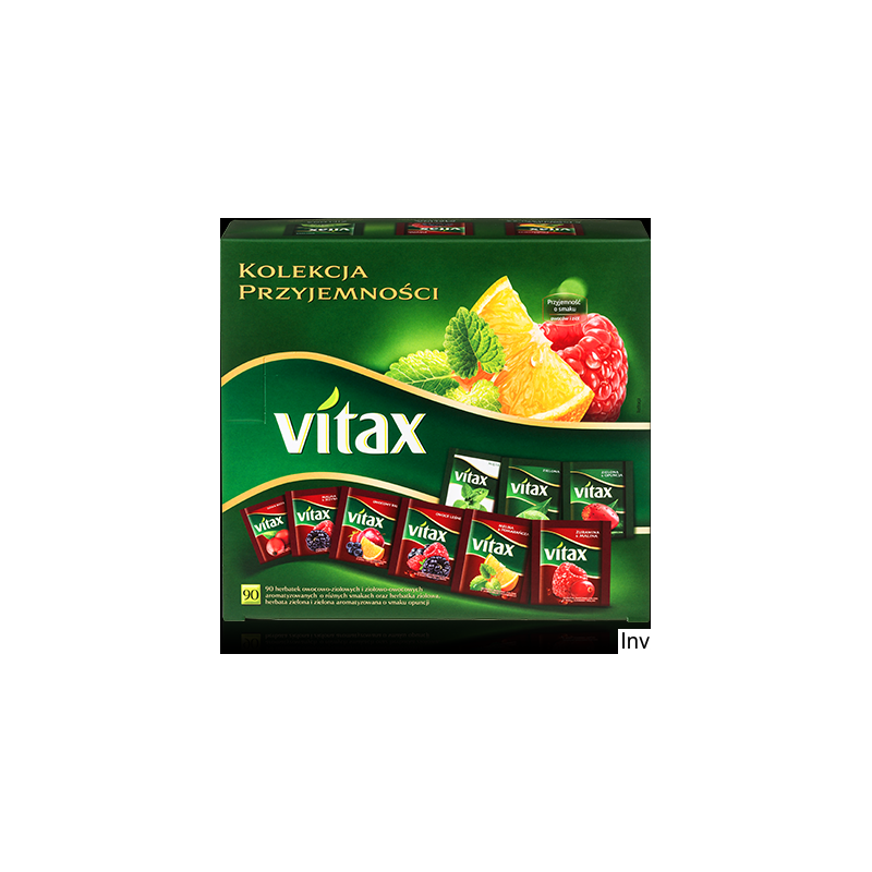 Herbata owocowa Vitax Kolekcja Przyjemność Mix 90 sztuk 9 smaków