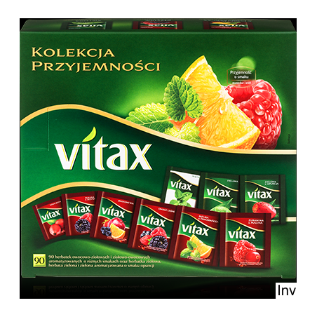 Herbata owocowa Vitax Kolekcja Przyjemność Mix 90 sztuk 9 smaków