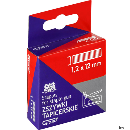 Zszywki do zszywacza tapicerskiego 1.2x12 mm, 1000 sztuk