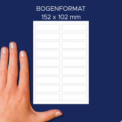 Naklejki na ubrania 46 x 13 mm, białe, 36 sztuk, samoprzylepne, Avery Zweckform