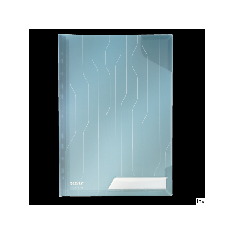 Folder Leitz Combifile usztywniony niebieski przezroczysty 200 mic. 3 sztuki