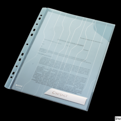 Folder Leitz Combifile usztywniony niebieski przezroczysty 200 mic. 3 sztuki