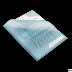 Folder Leitz Combifile usztywniony niebieski przezroczysty 200 mic. 3 sztuki