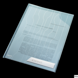 Folder Leitz Combifile usztywniony niebieski przezroczysty 200 mic. 3 sztuki