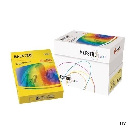 Papier A4 160 g pastelowy wanilia BE66 Maestro, 250 arkuszy, do drukarek i kopiowania