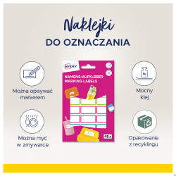 Avery Zweckform Naklejki do oznaczania 15 x 32 mm, 48 sztuk, kolorowe ramki