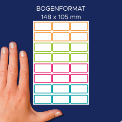 Avery Zweckform Naklejki do oznaczania 15 x 32 mm, 48 sztuk, kolorowe ramki
