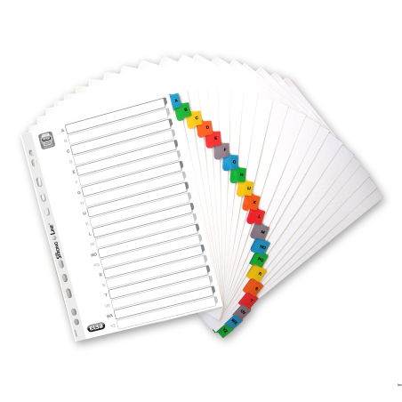 Oxford Przekładki kartonowe MYLAR A4 alfabetyczne A-Z kolorowe 170 g/m² 1 komplet