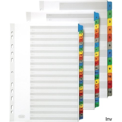 Oxford Przekładki kartonowe MYLAR A4 alfabetyczne A-Z kolorowe 170 g/m² 1 komplet