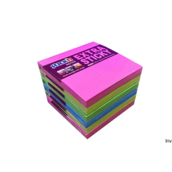 Stick'n Notes samoprzylepne EXTRA STICKY 76x76mm 4 kolory neonowe, 90 karteczek, 6 sztuk