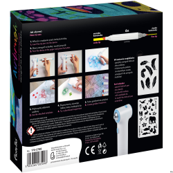Fiorello Airbrush zestaw spray GR-8900N: pistolet i markery kredowe do malowania