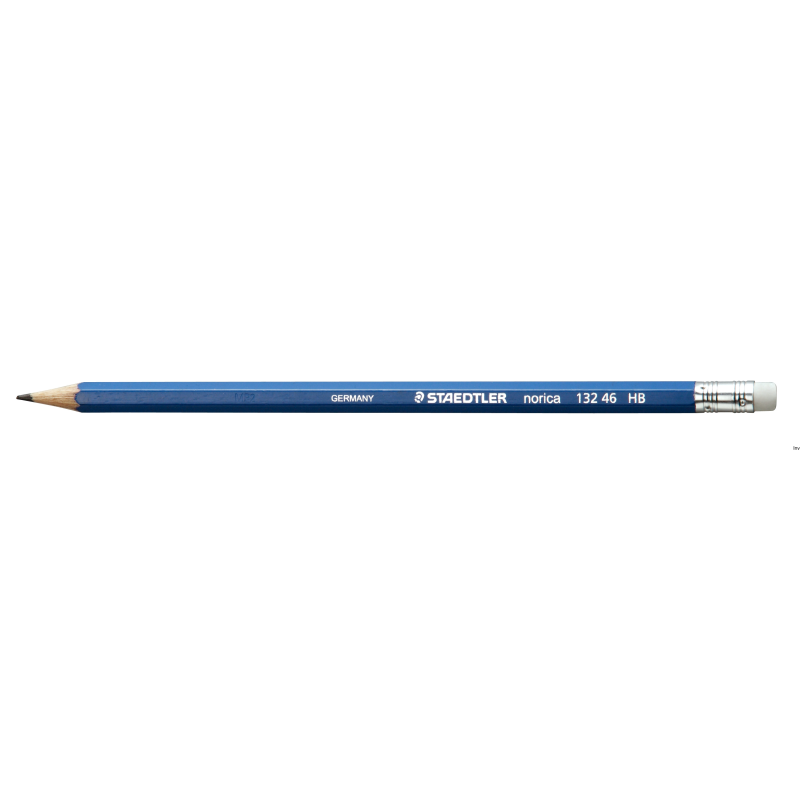 Ołówek Staedtler NORICA S132-46 z gumką, twardość HB, sześciokątny, drewniany, średnica grafitu 2 mm