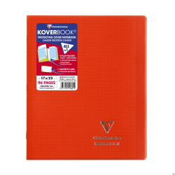 Zeszyt Koverbook Clairefontaine 17x22 cm w kratkę, 48 kartek, mix kolorów, okładka z PP
