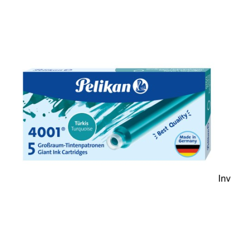 Naboje do piór długie turkusowe Pelikan 310656 - opakowanie 1 sztuka