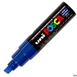 Marker Uni PC-8K niebieski do pisania i malowania po różnych powierzchniach, grubość linii 8 mm